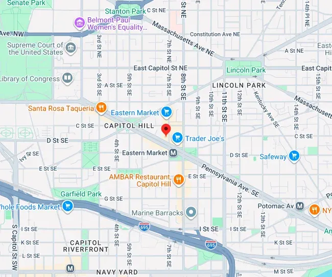 Google Map — 660 Pennsylvania Ave SE, Washington DC 20003